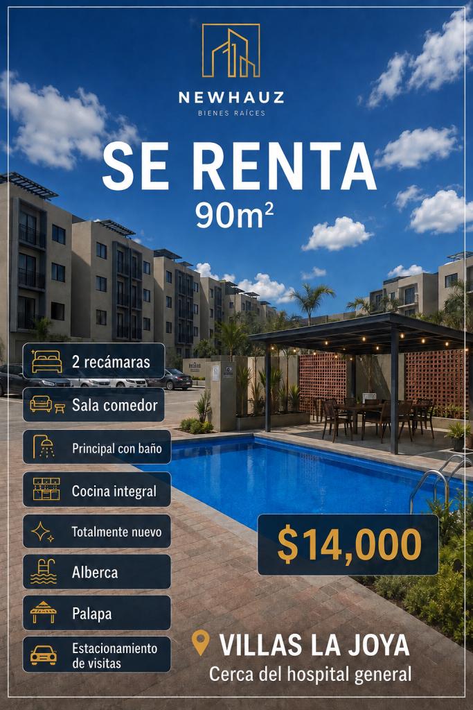 VILLAS LA JOYA Hermoso departamento 